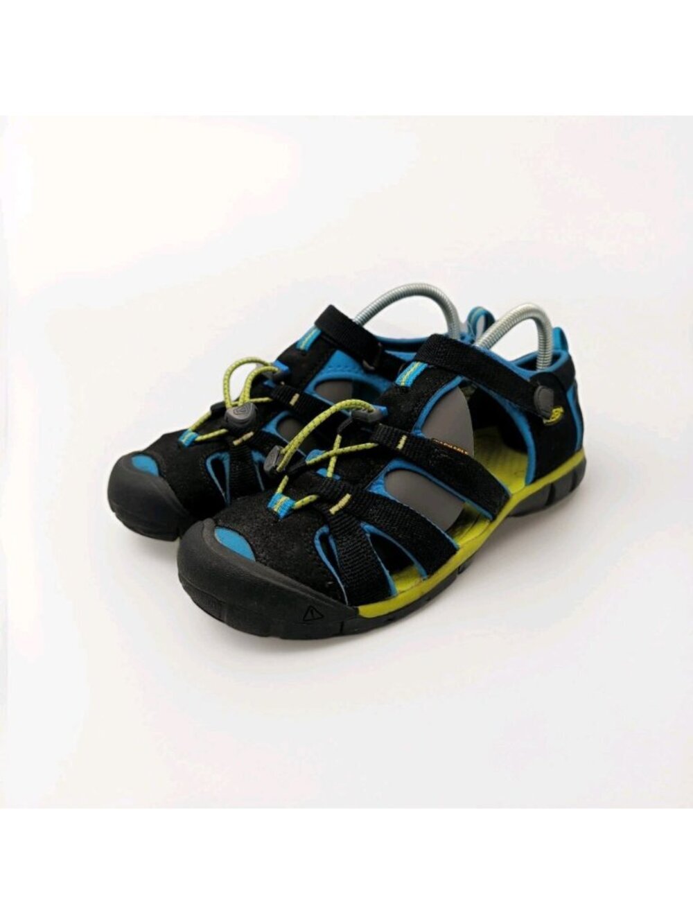 KEEN Seacamp II CNX Closed Toe Sandal Youth Kids Us 5 Blue & Gray Beach Hiking